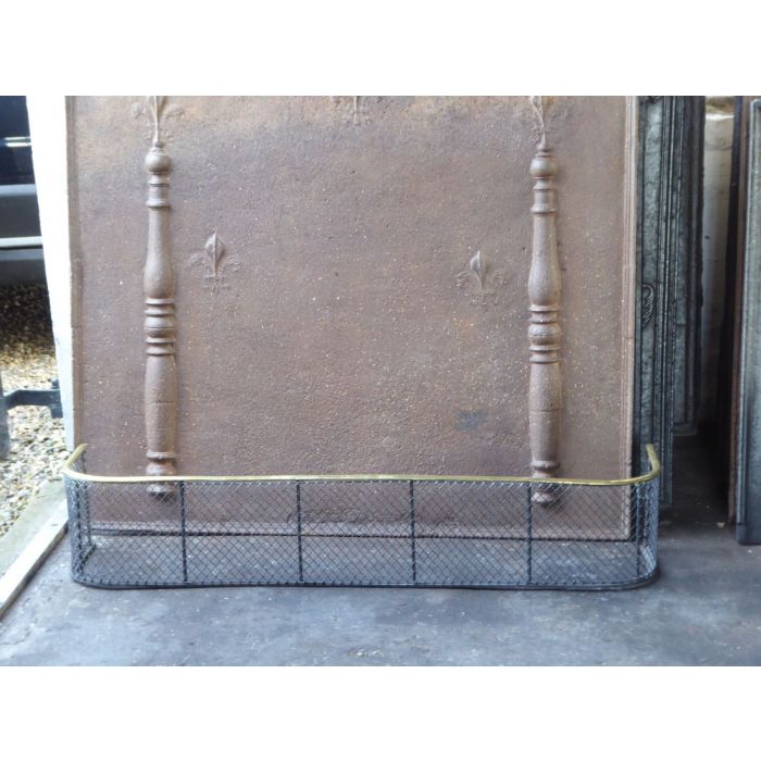 Viktorianischer Kaminschutzgitter aus Messing, Eisen-Gitter 