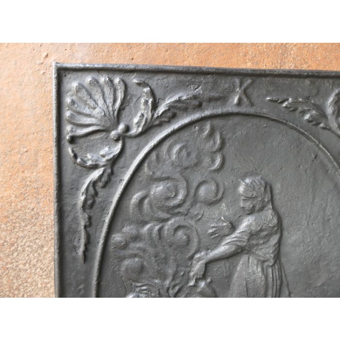 Kaminplatte 'Allegorie der Liebe' aus Gusseisen 