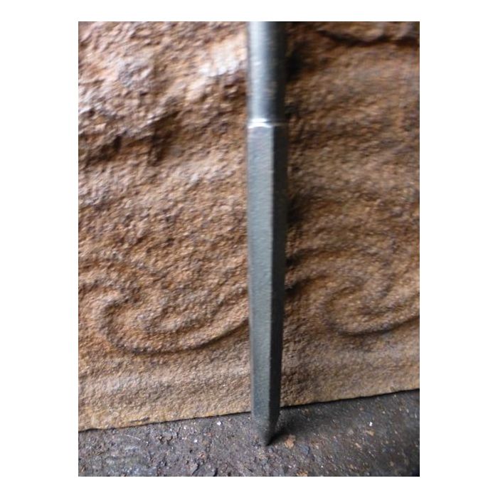 Polierter Stahl Schürhaken aus Polierte Stahl, Poliertes Messing 