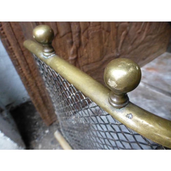 Viktorianischer Kaminschutzgitter aus Messing, Eisen-Gitter, Eisen 