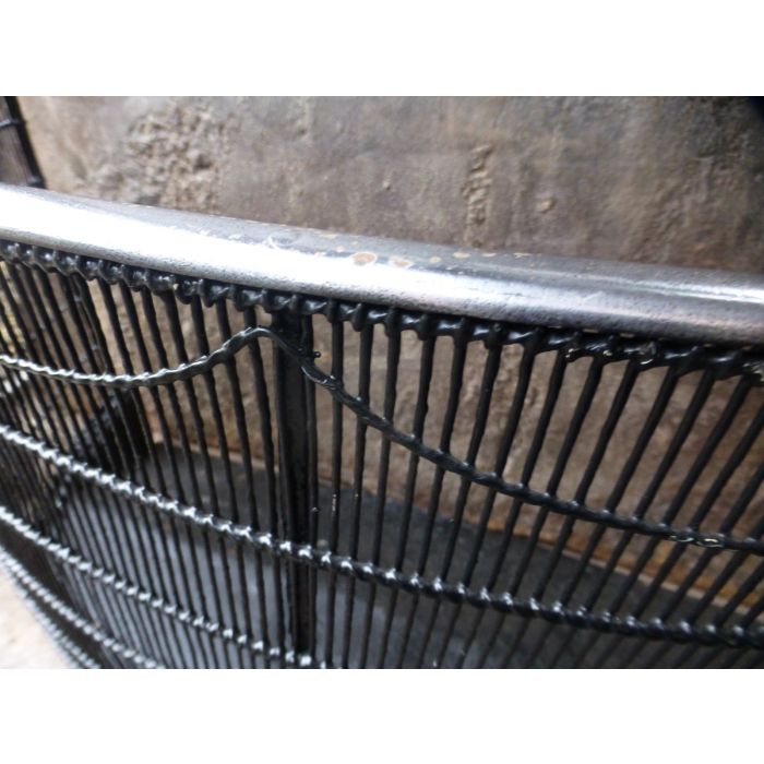 Antiker Kaminschutzgitter aus Polierte Stahl, Eisen-Gitter, Eisen 