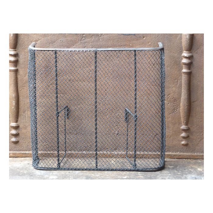 Viktorianischer Kaminschutzgitter aus Polierte Stahl, Eisen-Gitter, Eisen 
