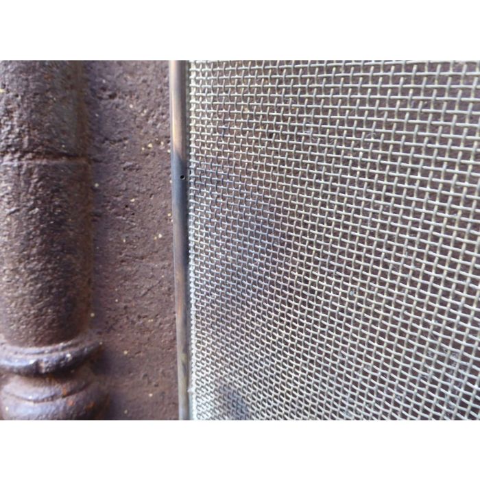 Viktorianisches Funkenschutzgitter aus Messing, Eisen-Gitter 