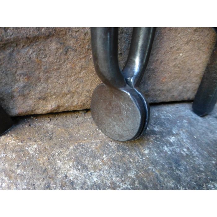 Viktorianisches Kaminbesteck aus Schmiedeeisen, Bronze 