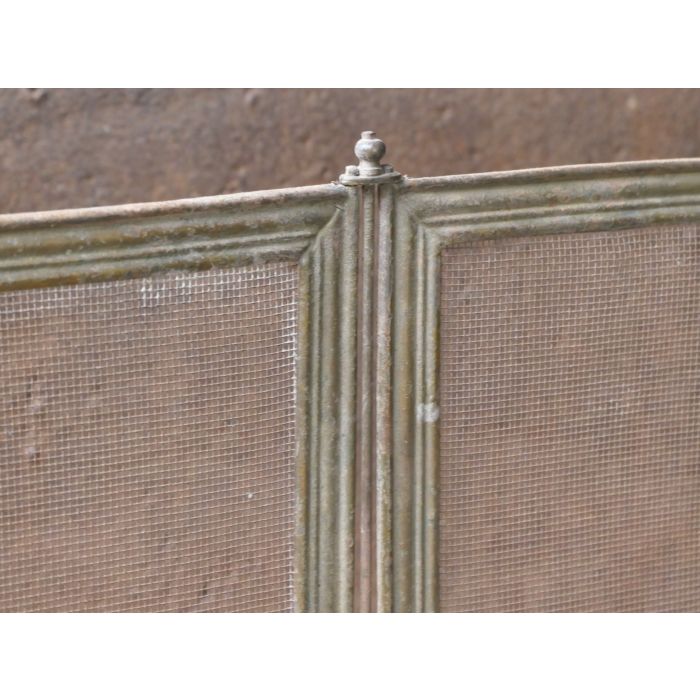 Antikes Französisches Funkenschutzgitter aus Eisen-Gitter, Eisen 