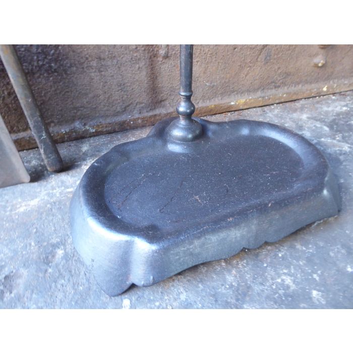 Polierter Stahl Kaminbesteck aus Schmiedeeisen, Polierte Stahl 