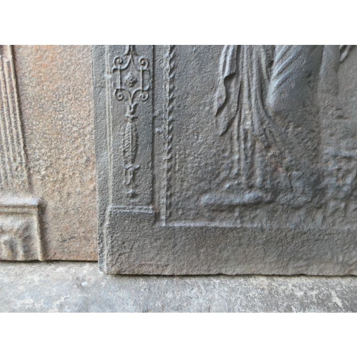 Kaminplatte 'Allegorie des Friedens' aus Gusseisen 
