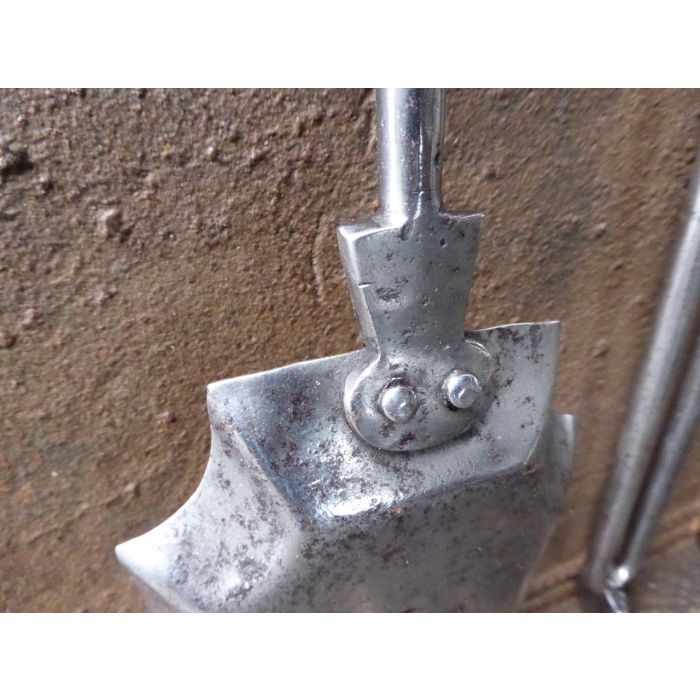Polierter Stahl Kaminbesteck aus Polierte Stahl, Poliertes Kupfer 
