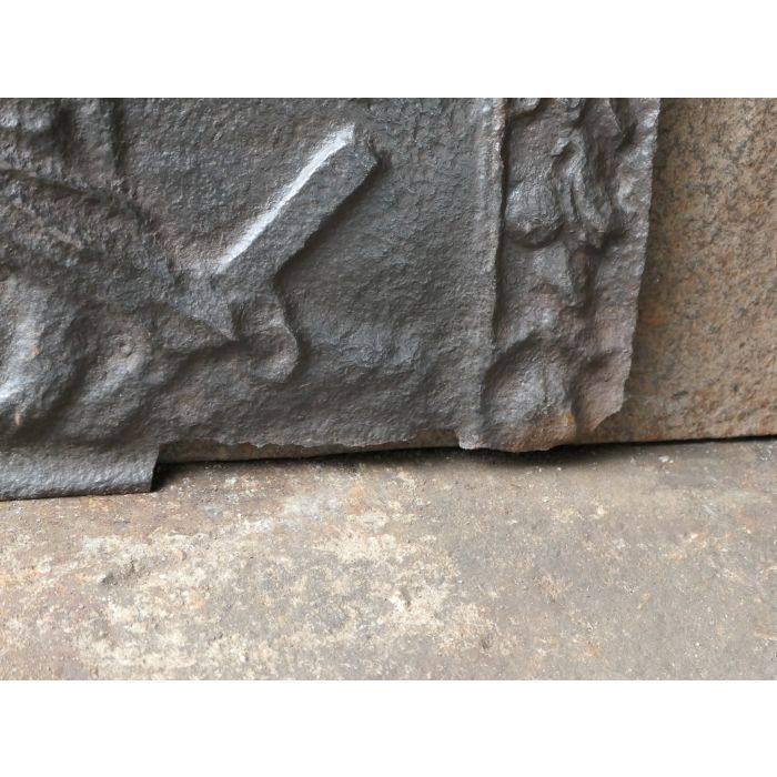 Kaminplatte 'Die Hofnung' aus Gusseisen 