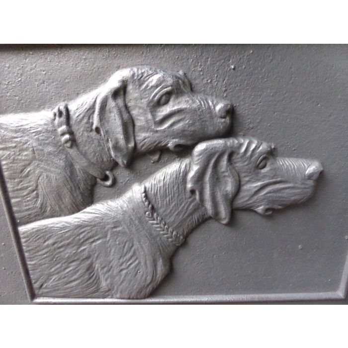 Kaminplatte 'Hunde' aus Gusseisen 