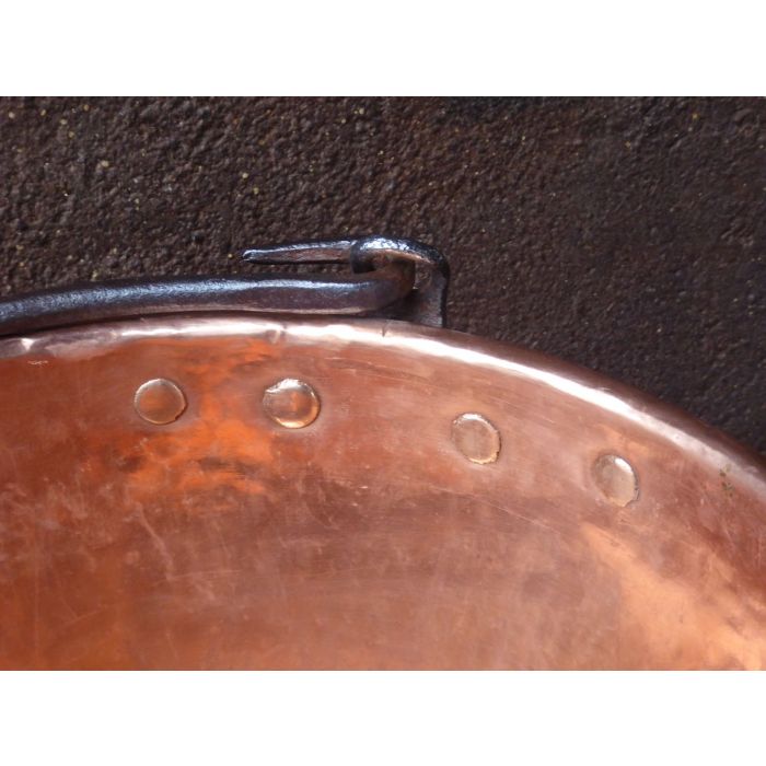 Holzkorb Poliertes Kupfer aus Schmiedeeisen, Poliertes Kupfer 