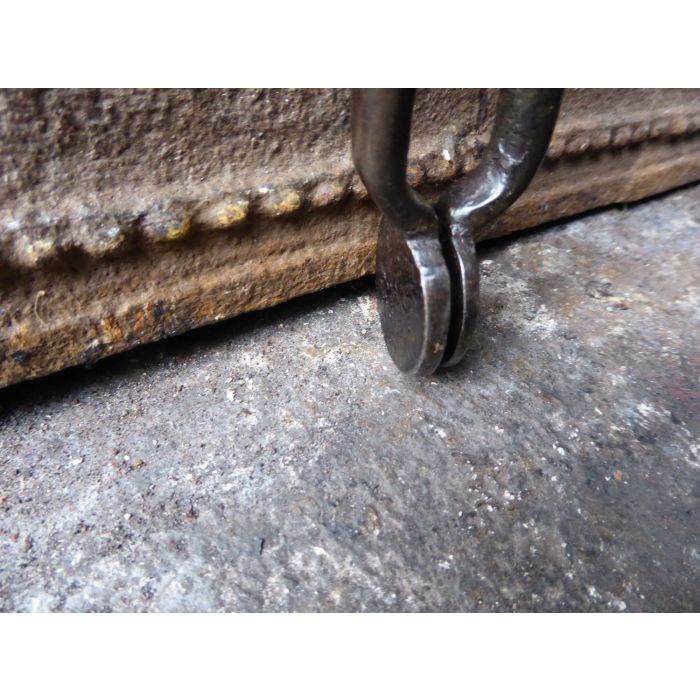 Viktorianisches Kaminbesteck aus Schmiedeeisen, Poliertes Messing 