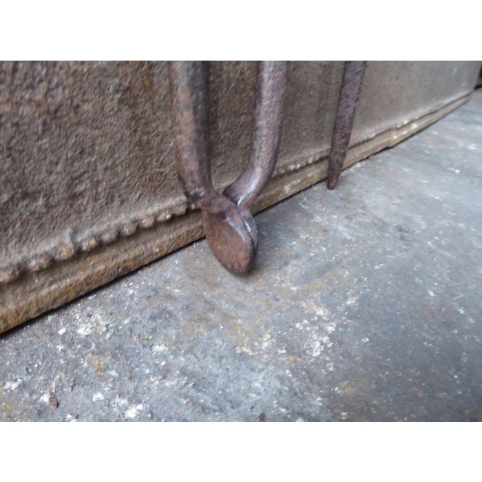 Englisches Kaminbesteck aus Schmiedeeisen, Poliertes Kupfer, Bronze 