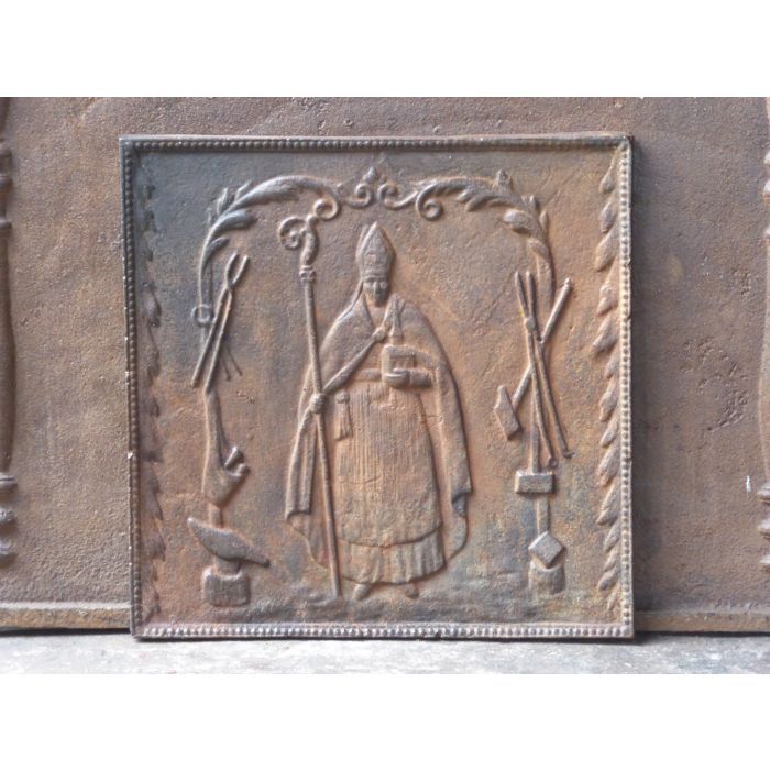 Kaminplatte 'Sankt Eligius' aus Gusseisen 