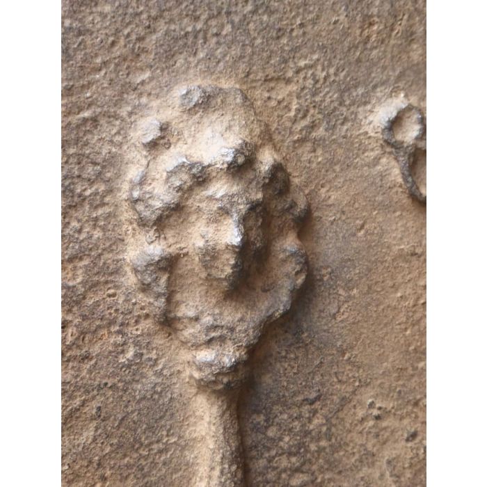 Kaminplatte 'Marianne mit Phrygischen Mütze' aus Gusseisen 