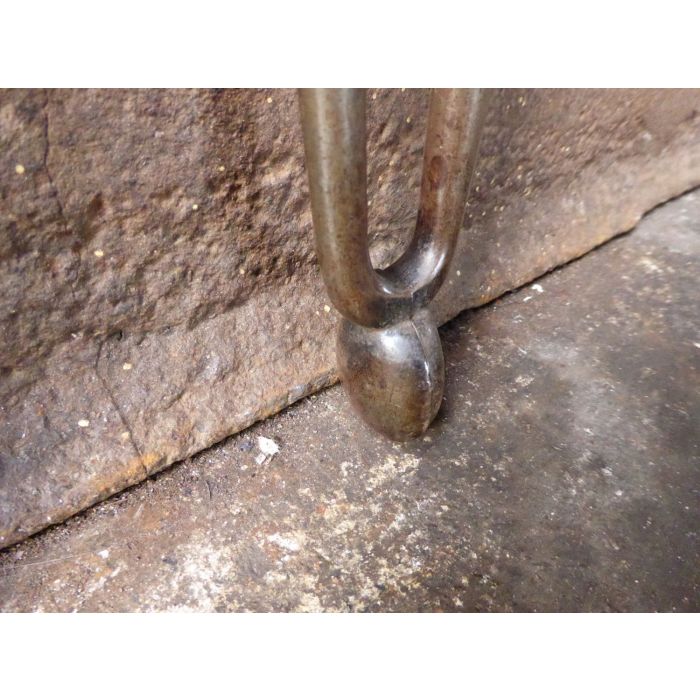 Antikes Englisches Kaminbesteck aus Schmiedeeisen, Poliertes Messing, Poliertes Kupfer, Bronze 