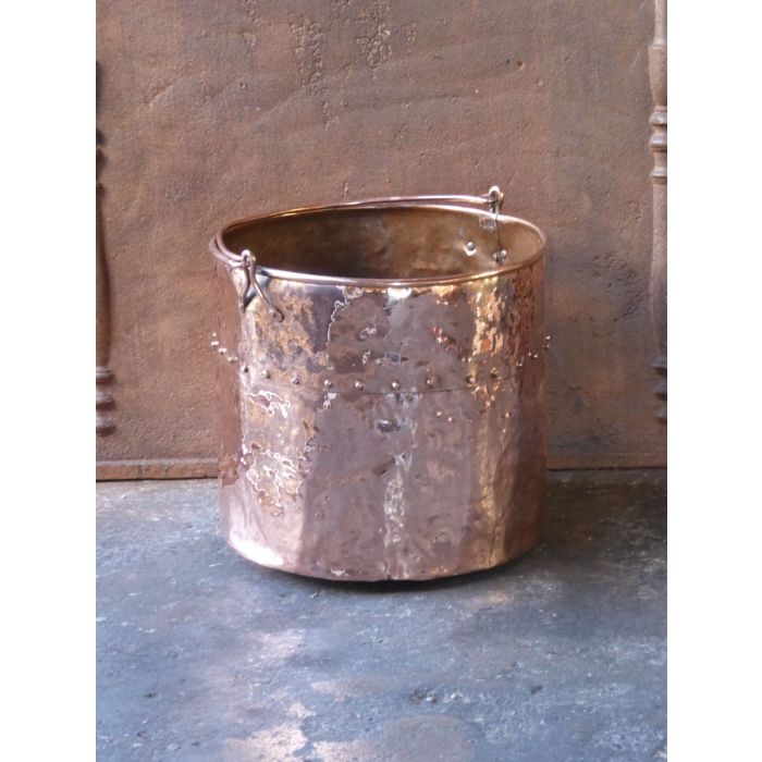 Holzkorb Poliertes Kupfer aus Schmiedeeisen, Poliertes Kupfer 