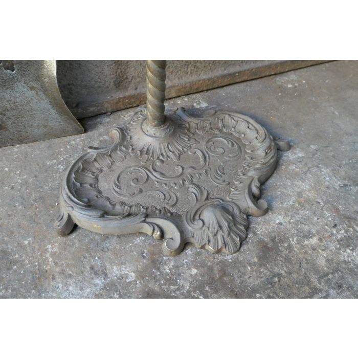 Viktorianisches Kaminbesteck aus Schmiedeeisen, Messing 