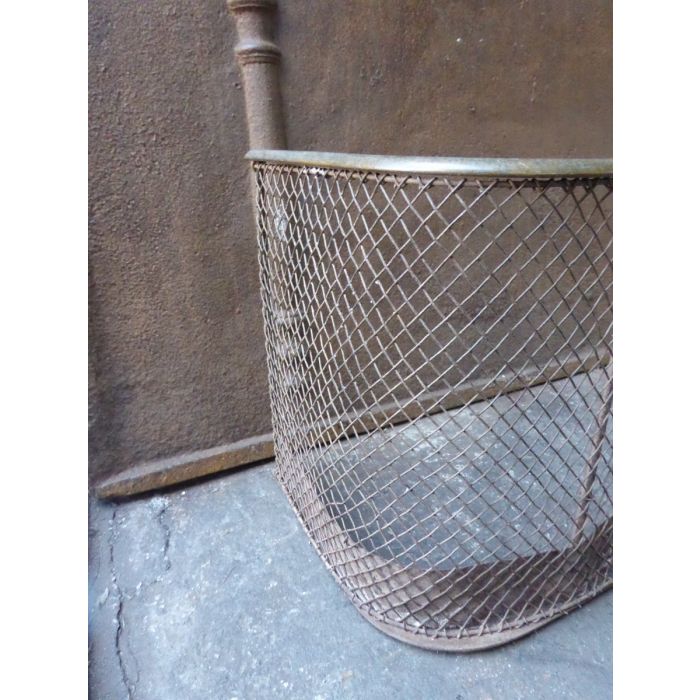 Viktorianischer Kaminschutzgitter aus Messing, Eisen-Gitter 