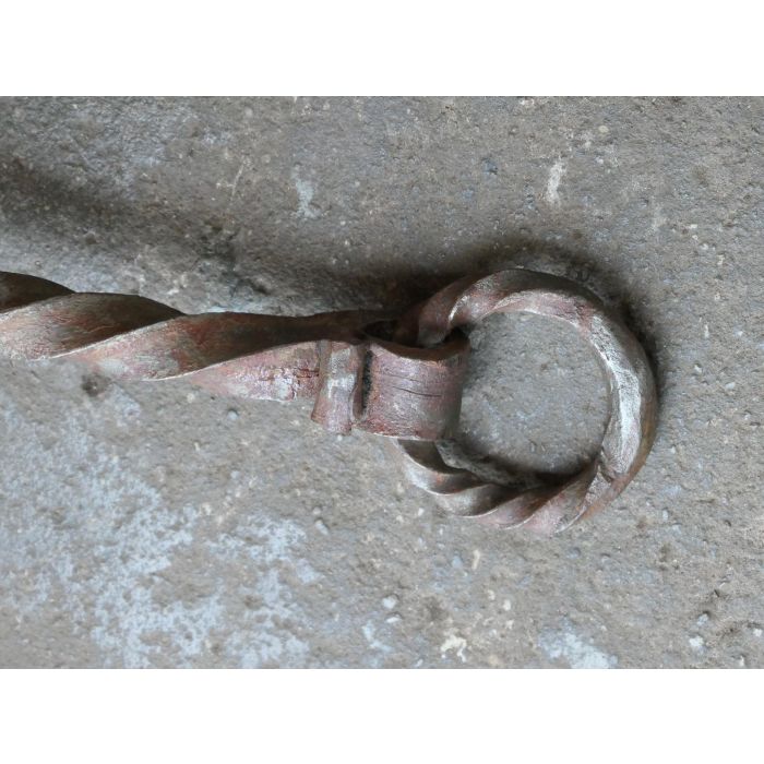 Antike Kamin Kette aus Schmiedeeisen 