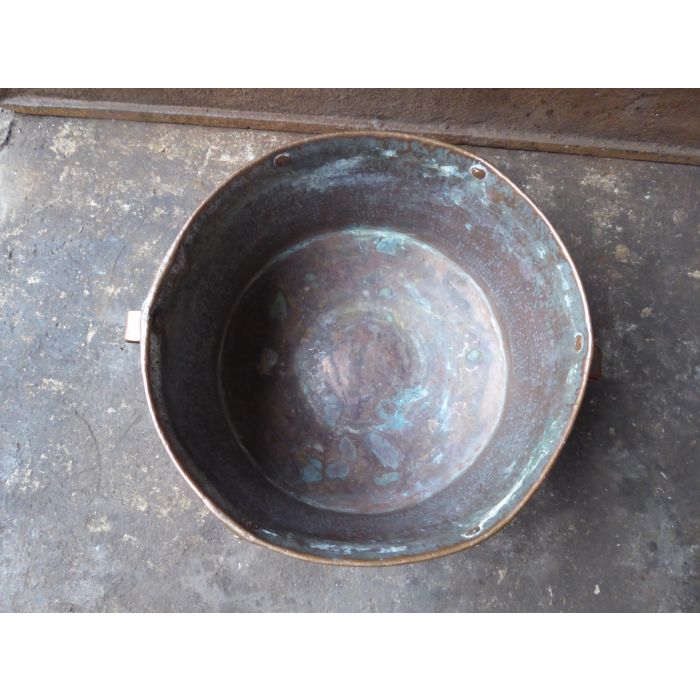 Antiker Kaminholzkorb aus Kupfer 