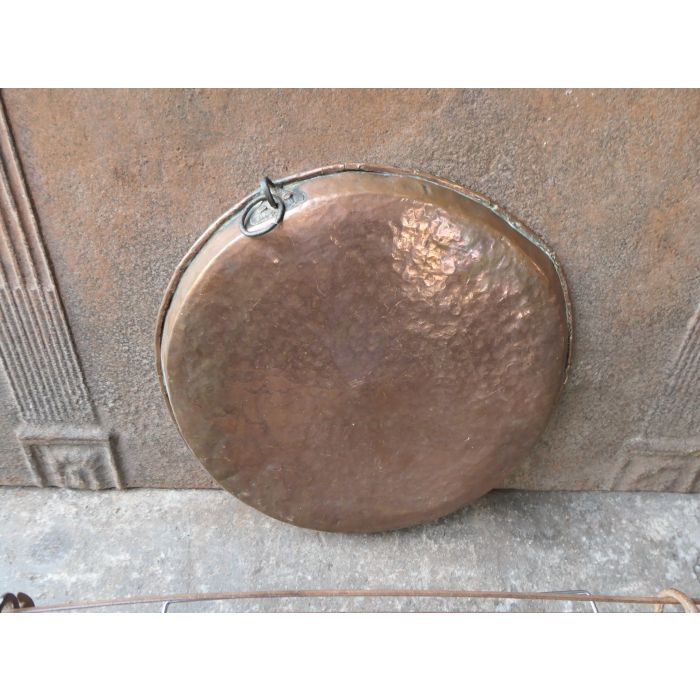 Antiker Drehspieß aus Gusseisen, Schmiedeeisen, Messing, Kupfer, Holz 