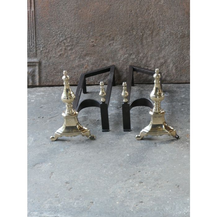 Französischer Kaminrost aus Schmiedeeisen, Bronze 