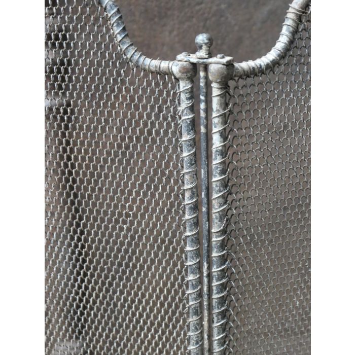 Großer Antiker Französischer Funkenschutz aus Eisen-Gitter, Eisen 