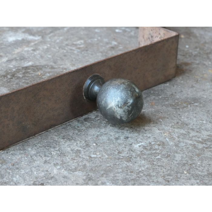 Französischer Kaminvorsatz aus Schmiedeeisen, Messing 