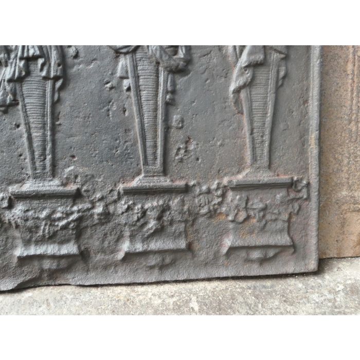 Kaminplatte 'Dekoration' aus Gusseisen 