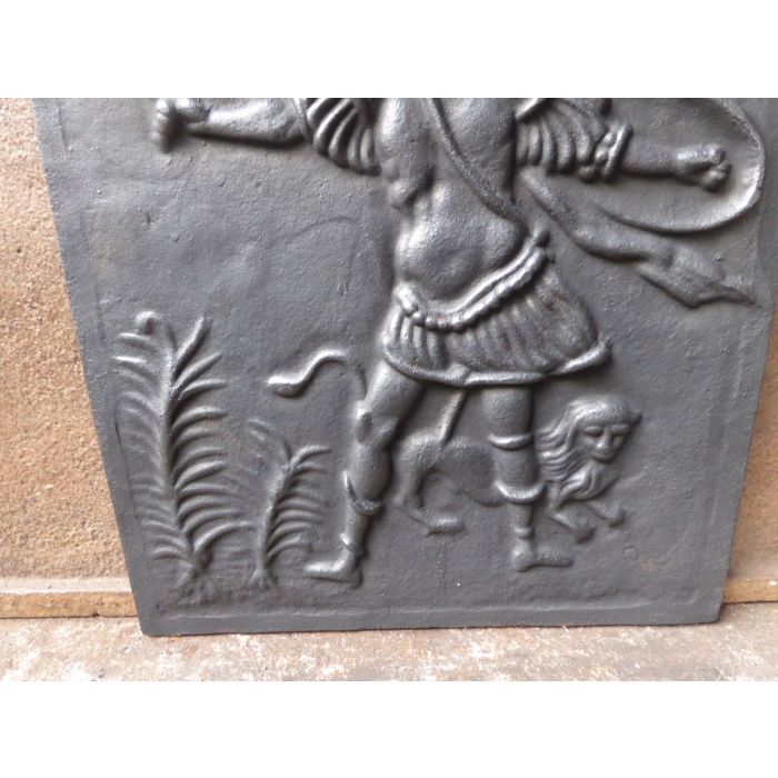 Kaminplatte 'Herkules und der Löwe' aus Gusseisen 