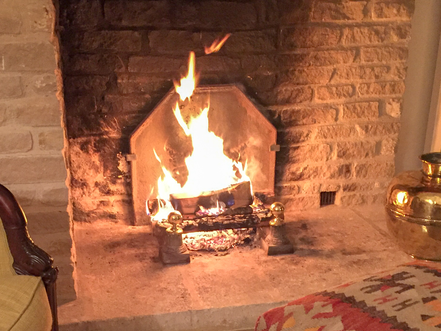 Lage des Lüftungsgitters im Kamin