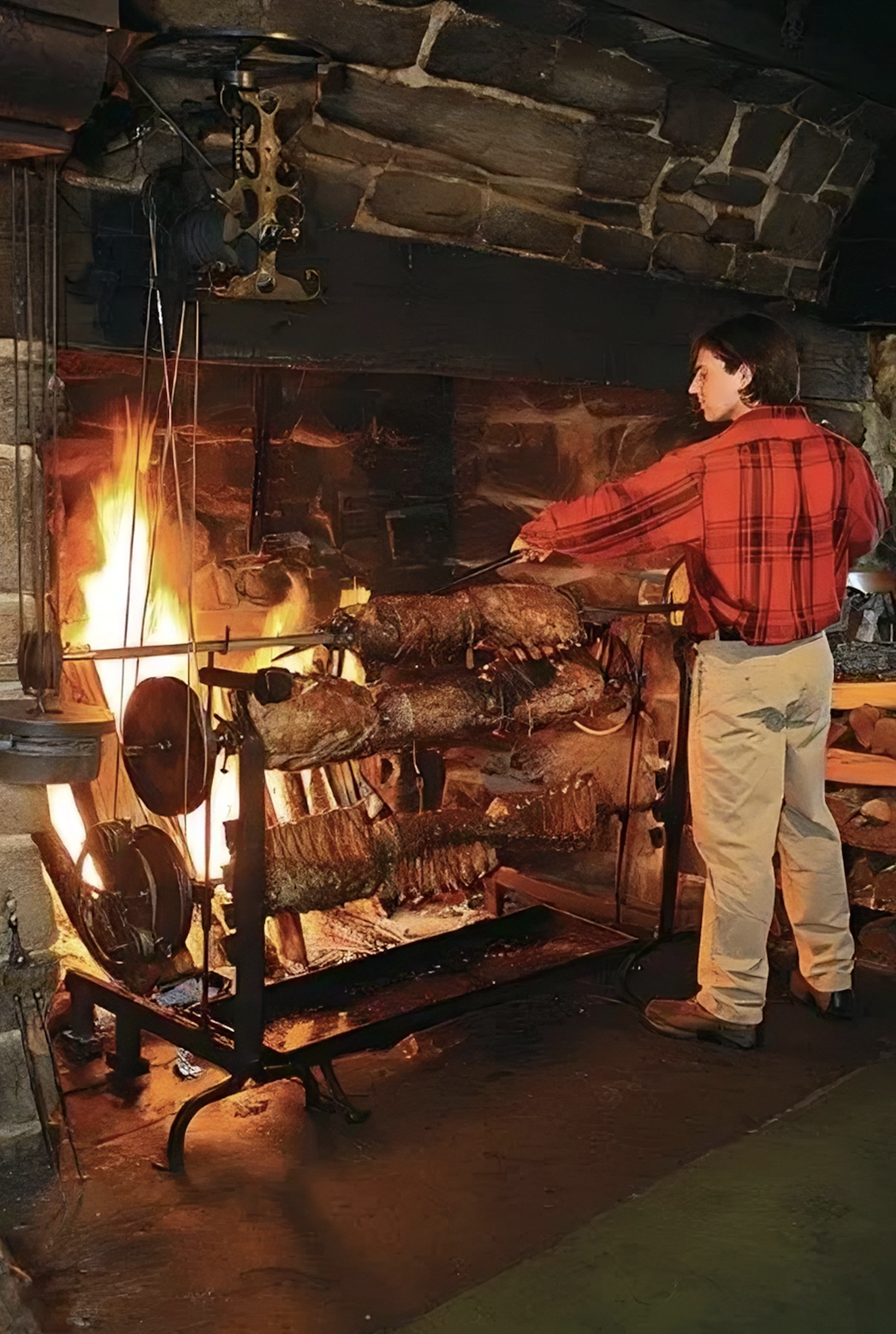 Grillen im offenen Kamin