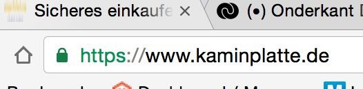 Sicheres einkaufen bei www.kaminplatte.de